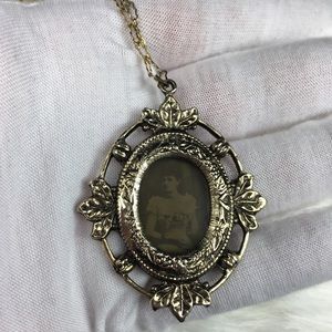 Vintage Photo Portrait Pendant Necklace